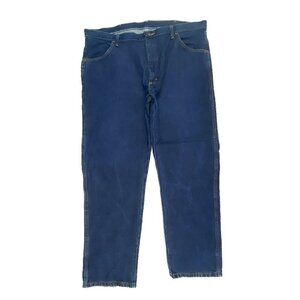 Rustler Straight Leg Men's size 42x30 Dark Wash Blue Denim jeans